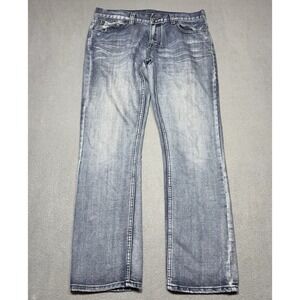 Flypaper Jeans Mens 34x32 Straight Leg Lowrise Retro Y2K Denim Light Wash